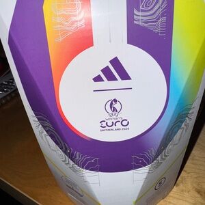 Adidas Women's Euro 2025 Ball with Purple and Orange Accents